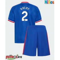 Camiseta Manchester United Diogo Dalot #2 Visitante Equipación para niños 2026-27 manga corta (+ pantalones cortos)